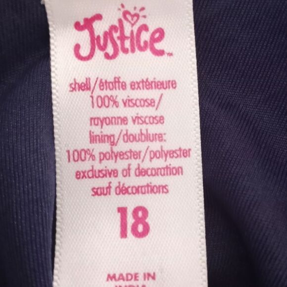 JUSTICE BLUE ROMPER DRESS SZ.Y18 EUC - Picture 8 of 8